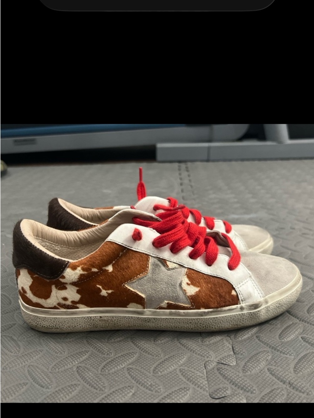 Vintage Havana Houston cow print Sneakers size 8